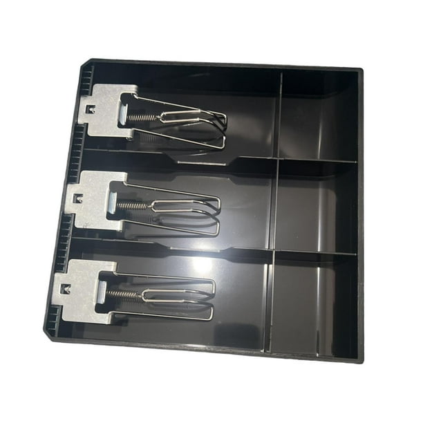 Cash Register Drawer Insert Tray 3 Grid 3 Bills Removable Compartment