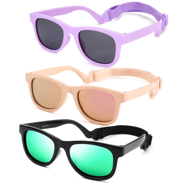 Gafas de Sol NULOOQ Flexibles Polarizadas para Bebé con Correa 0-18 Meses