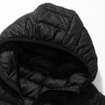 thumbnail image 4 of Spazoro Girls Hooded Puffer Jacket, Regular Fit Packable Full Zip Solid Color Long Sleeve Warm Winter Outerwear Coat for Kids Black Size 14-15, 4 of 6