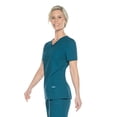 thumbnail image 3 of Landau Essentials Tailored Fit 4-Pocket V-Neck Scrub Top for Women 8111, 3 of 8