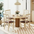 thumbnail image 2 of Costway Wooden dining chair set of 4 with rubber wood frame padded seat for kitchen, 2 of 10