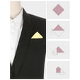 thumbnail image 3 of INSPIRE CHIC Men's Pocket Squares Solid Color Handkerchiefs Yellow One Size, 3 of 4