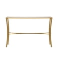 thumbnail image 2 of Contemporary Home Living Rectangular Glass Top Console Table - 48" - Antique Gold, 2 of 7