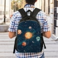 thumbnail image 4 of Defioc Solar System And Planets Print Backpack -Travel,or Work Bookbag Daypacks with 15-Inch Laptop Sleeve and Dual Water Bottle Pockets, 4 of 6