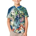 thumbnail image 2 of Genshin Impact Kids Short Sleeve Tee Shirt Novelty Crewneck T-Shirts Unisex Summer Blouse Tops for Boys Girls 160CM, 2 of 8