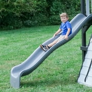 Backyard Discovery Whispering Point Light Gray Cedar Wood Swing Set, Slide, Clubhouse