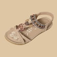 thumbnail image 6 of hoksml Women's Boho Beaded Flat Sandals, Elastic Ankle Strap Open Toe Summer Shoes, Multicolor, 6 of 6