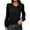 Black, variant on EDFBUYKRS V-Neck T Shirts for Women Casual Long Sleeve Tunic Tops Hem Fall Button Shirts Xs