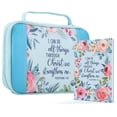 thumbnail image 1 of Juego de fundas bíblicas Faithful Hers para mujer, 2 unidades con cuaderno, bolsa de iglesia, estuche para libros de estudio bíblico con asa, bolsas de transporte ligeras de nailon, regalo de Navidad, 1 of 7