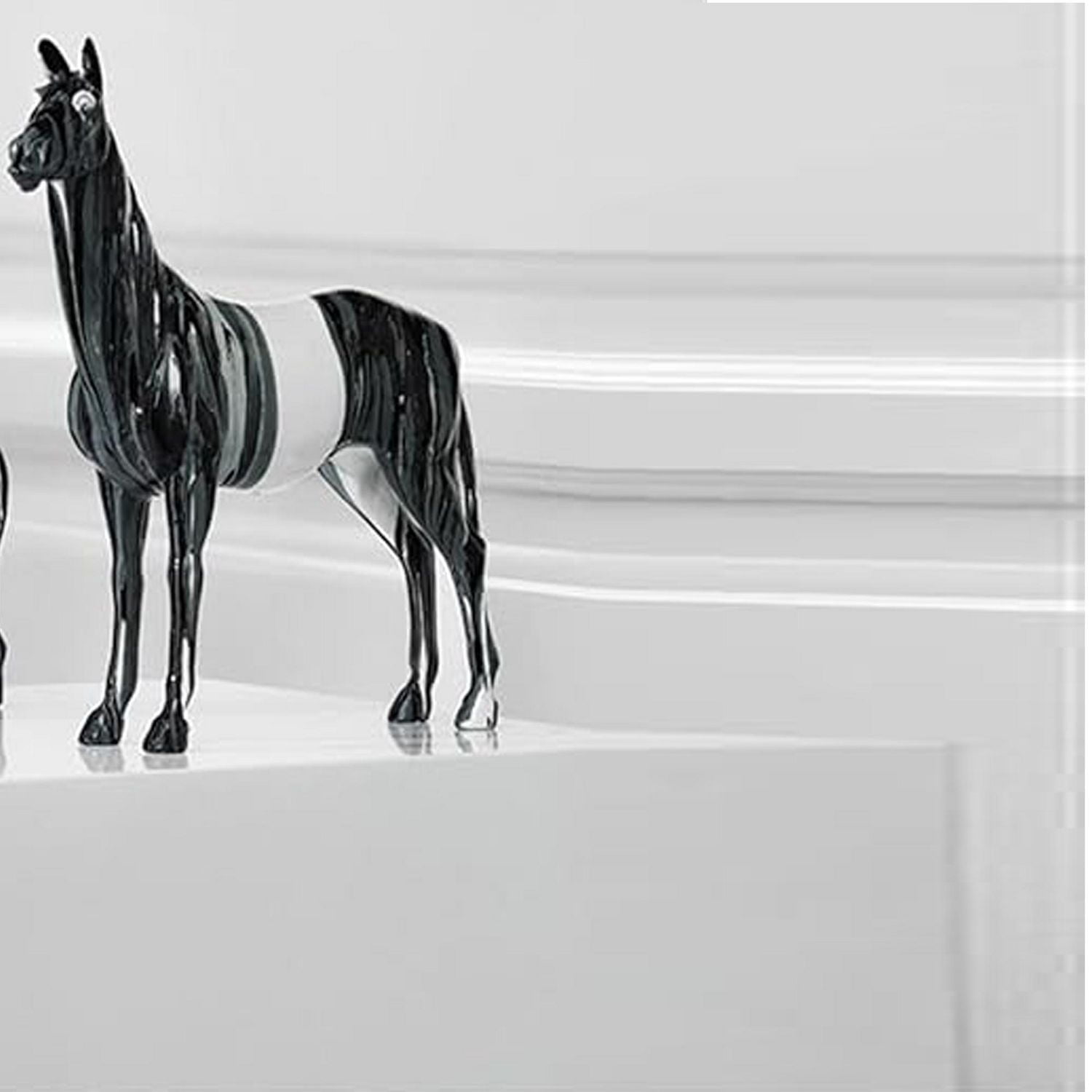 Abstract Horse art Colts B sculpture Resin Home Decor Statue Canadian Furniture