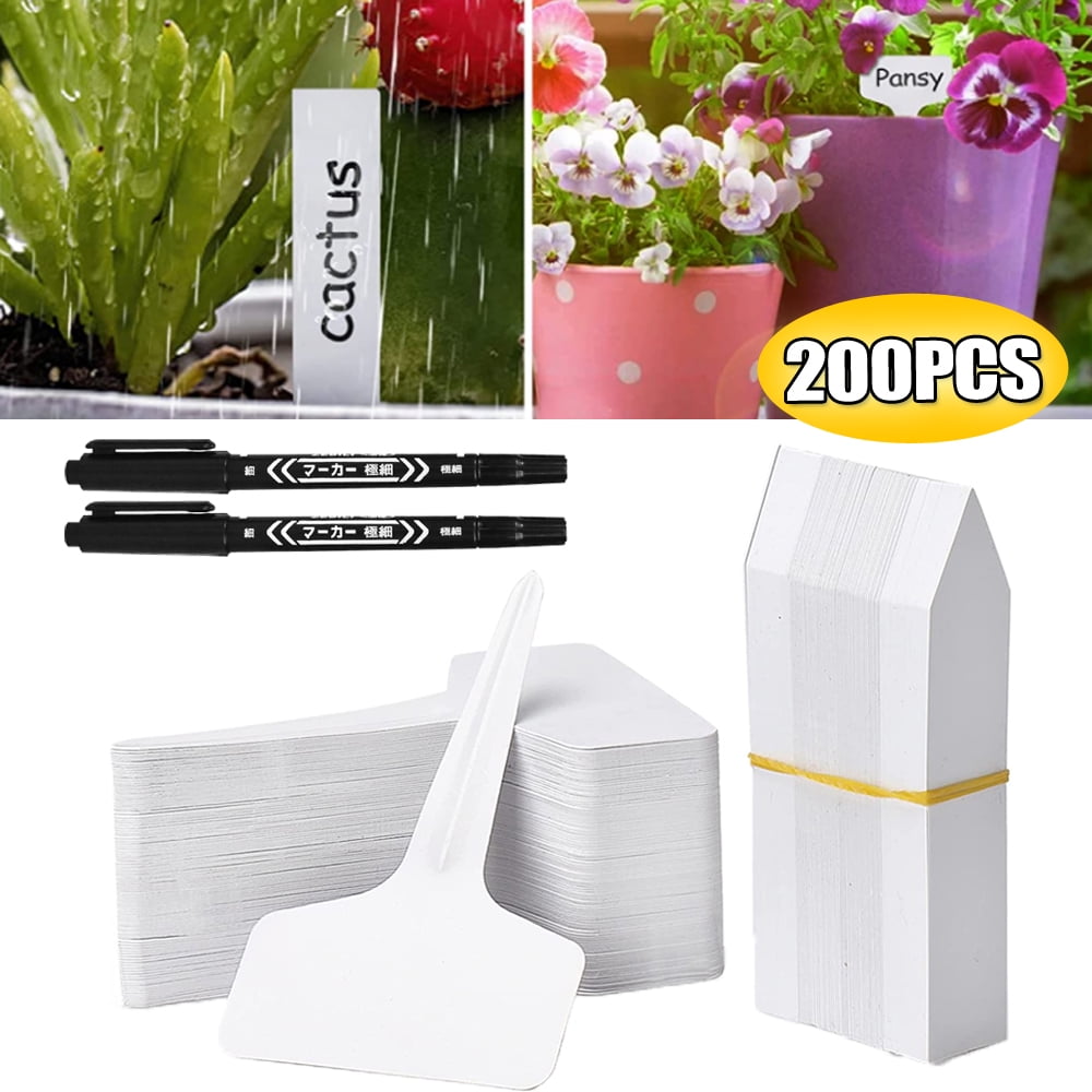 Plant Labels 200Pcs 4 Inch Plastic Plant Name Tags for Seedlings Garden ...