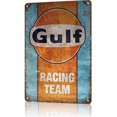 thumbnail image 1 of Cartel Metálico de Chapa WANUYP Gulf Racing Team 20x30 cm, 1 of 7