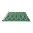 thumbnail image 2 of Ahgly Company Machine Washable Indoor Square Trellis Turquoise Blue Modern Area Rugs, 7' Square, 2 of 4