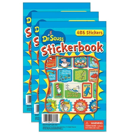 UPC: 0194629031894 | Eureka Dr. Seuss Awesome Sticker Book 486 Stickers Per Pack Pack of 3