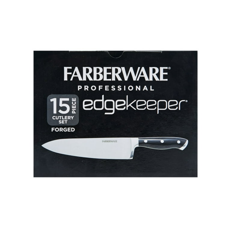 Farberware Edgekeeper Professional 15-Piece Forged Triple Riveted Knife Block Set