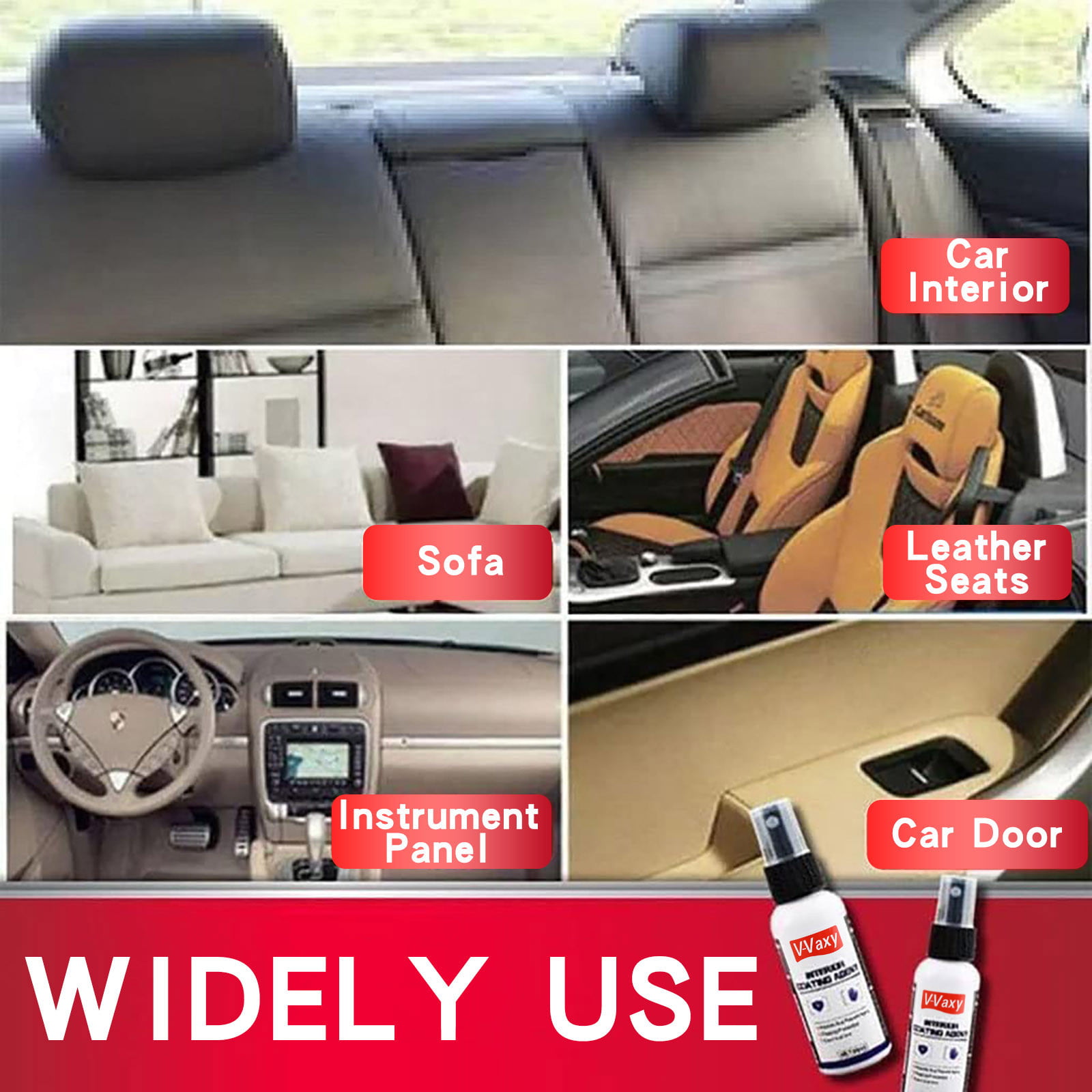 Tiitstoy Super Cleaner Effective Car Interior Cleaner Leather Car Seat Cleaner Stain Remover for Carpet, Upholstery, Fabric, Sofa Car Headliner Seat