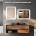 thumbnail image 4 of Wall Mounted Dimmable LED Mirror Outer Glow Anti-Fog Bathroom Vanity Mirror Illuminated Makeup Mirror,24"x32", 4 of 8
