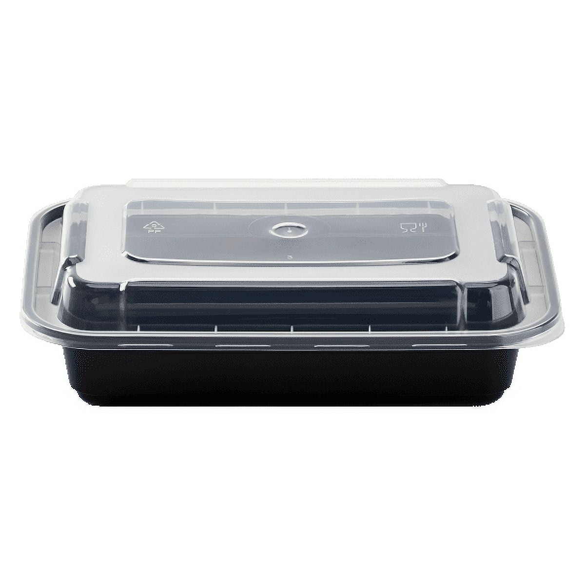 Black Plastic Food Packaging Container, Rectangle, Capacity: 500gm
