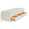 thumbnail image 6 of Ariel W060s-Bc Hutton 60" Double Wall Mounted Vanity Cabinet Only - White, 6 of 7