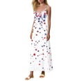 thumbnail image 6 of Vetsdori Women's Fourth of July Maxi Dress Red White and Blue Summer Slip Dress Star Print Tank Backless Ankle Length,Patriotic V-Neck Dress for Women, 6 of 7