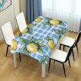 thumbnail image 4 of Yayeee Tablecloths 60" x 60" Rectangle Wrinkle Resistant Party Table Cover, Cartoon Plaid Lemon, 4 of 8