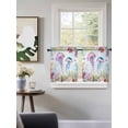 thumbnail image 3 of Jellyfish Coastal Tier Curtains 36 Inch Length,Sheer Curtains for Bedroom Living Room Window Blue Nautical Summer Beach Ocean Rod Pocket Drapes Kitchen Curtains Small Half Window 27.5"x36" 2 Panels, 3 of 6