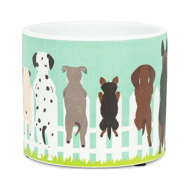 Abbott Collection AB-27-PL-DM-03-SM Jardinière de 4,5 Po pour Chiens sur Clôture, Turquoise - Petit