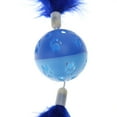 thumbnail image 3 of Campanas Mascota Gato Juguete Linda Pata Impresión Pluma Campana Bola Juguetes Divertidos Interactivos (Azul) Wdftyju Libre de BPA, 3 of 4