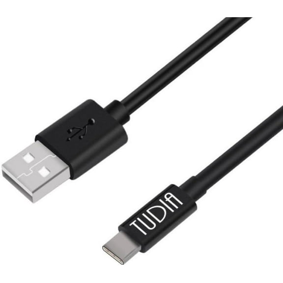 TUDIA Universal USB Type C Cable, C to A Fast Charging Cable 3.3 ft (1 Meter) - Black