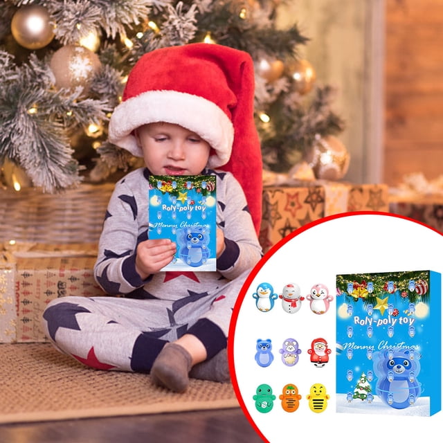 Calendario Navideño Ganfancp Día Del Niño Cuenta Atrás 2023 con 24 Muñecos Vaso Regalos