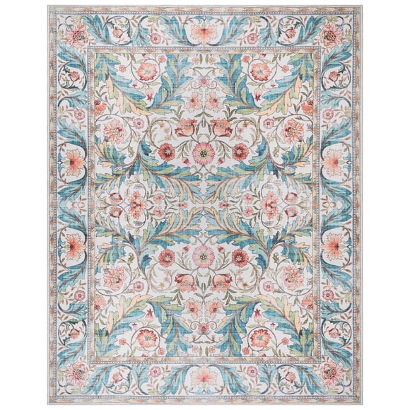 Gertmenian Indoor Boho Area Rug | Home Decor for Entryway, Bedroom, Living Room, Office, Kitchen | Non Slip, Soft, Printed Accent Rugs | Altair, Ivory, 5x7 Standard, 24504
