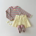 thumbnail image 4 of Gyratedream Toddler Baby Girls Solid Mini Pleated Skorts Short A-line Skirt Infant New Plain High Waist Elastic Stretch Tie Skater Mini Skirt for 3 Months-3 Years, 4 of 7