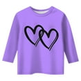 thumbnail image 1 of MEZZALL T-Shirt de Loisirs pour Enfants Imprimé Cœur Col Rond Manches 3/4 T-Shirt Ample Coupe Décontractée, 10-11 Ans, 1 of 3