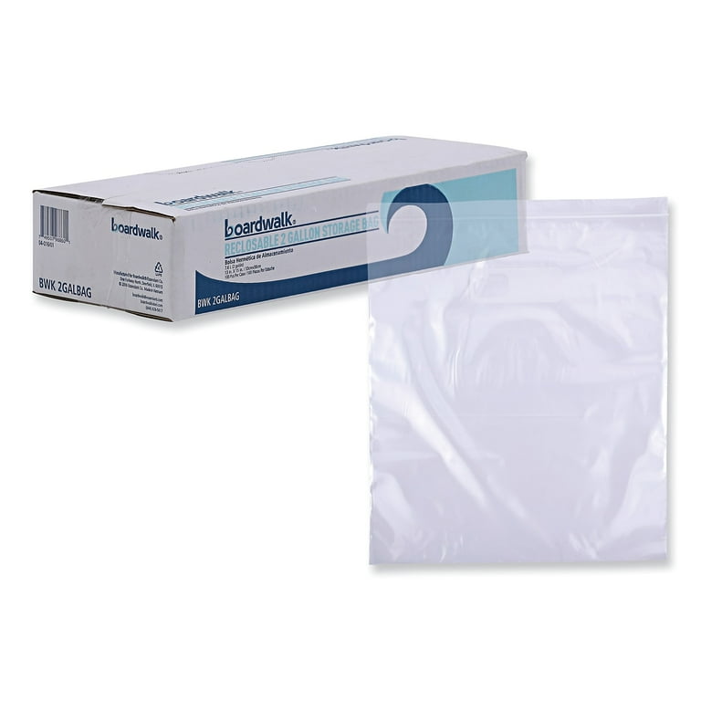 Reclosable Food Storage Bags, 2 gal, 1.75 mil, 13 Reclosable Food Storage Bags, 2 gal, 1.75 mil, 13