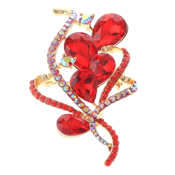 Crystal Flower Brooch