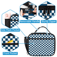thumbnail image 3 of Herdesigns Checkerboard navy blue Large Backpack Set with Lunch Box Lightweight Water Resistant Travel Laptop Backpacks Casual Daypacks for Women Men, 3 of 8
