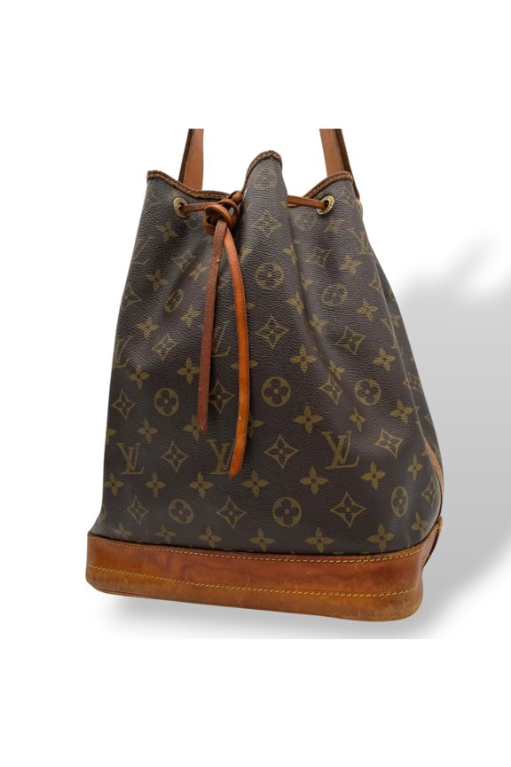 Pre-Owned Louis Vuitton Monogram Noe Shoulder Bag, Brown with Gold Hardware, Women's, D5
