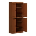 thumbnail image 2 of Palace Imports 100% Solid Wood Kitchen Pantry Storage Cabinet with Solid Doors and Adjustable Shelves, Mocha, 2 of 7
