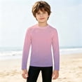 thumbnail image 5 of Boys Girls Sun Protection Swim Shirts,Long Sleeve Gradient Pattern Rash Guards,Suitable for Beach,Pool and Water Sports, 5 of 5
