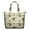 White Highland Cow, variant on Green Highland Cow Flower Pattern Travel Tote Bags for Women Carry On,Large Weekender Bags for Women Travel,Multi Functional Duffle Bag for Work,Shopping,Sports