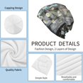 thumbnail image 5 of Adult Knitted Cap 11 X 10.6 In Two-Layer Design Breathable Light Dry And Easy Care Covering All Antiskid Anti-Wrinkle Turquoise Wood Farmhouse Sunflowers (3), 5 of 8