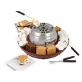 thumbnail image 4 of Nostalgia Indoor Electric Stainless Steel S'mores Maker with 4 Lazy Susan Compartment Trays, 4 of 6