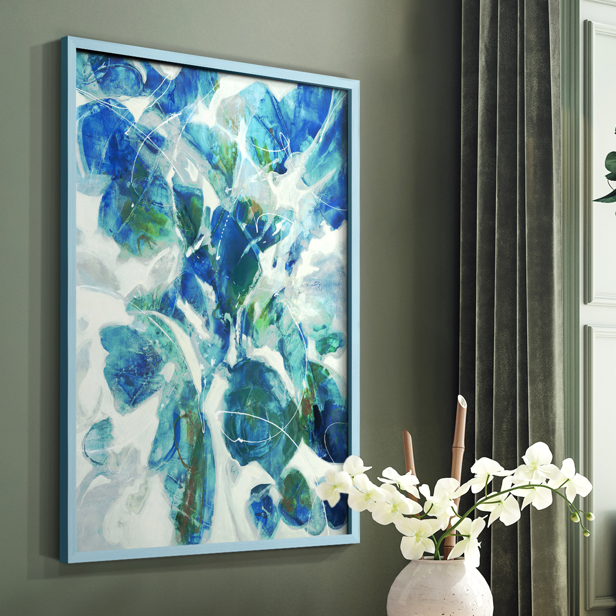 Winding Road Framed Print - Solid Wood in Single Picture Frame Solid Wood 2 Framed Print