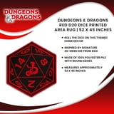 Dungeons & Dragons Red D20 Hexagonal Area Rug, 52 x 45 Inches ...