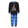 thumbnail image 2 of AceBaby Christmas Family Matching Pajamas Tree Print Holiday Sleepwear Loungewear Pjs,Blue, 2 of 10