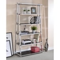 thumbnail image 2 of Coleen Bookshelf, Red High Gloss & Chrome (1Set/2Ctn), 2 of 9