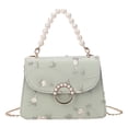 thumbnail image 1 of Bolsa de hombro con bordado de flores de hilo de red PU para mujer, de cadena de perlas Vintage Ndcxsfigh Para Estrenar, 1 of 8