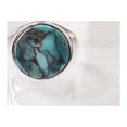 thumbnail image 6 of Blue Copper Turquoise Mans Ring, Natural Copper Turquoise Ring, Silver Jewelry, 925 Silver Ring, Birthday Gift, Heavy Mens Ring, Arabic Design, Ottoman Style Ring, Christmas, Simple Mens Signet Ring, 6 of 7