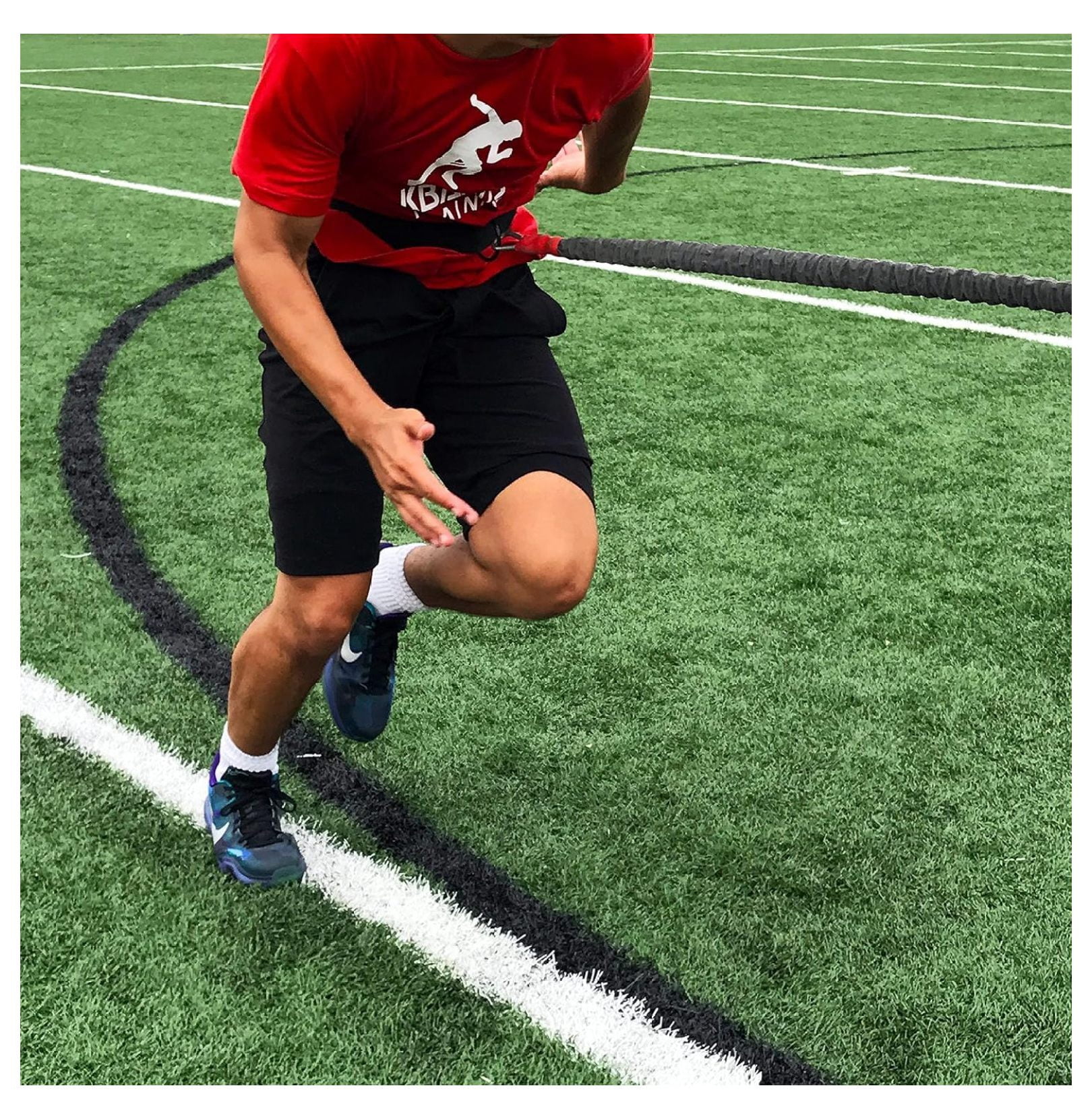 Kbands Reactive Stretch Cord - Speed & Agility Trainer, Adjustable Belt, Resistance Bands, Overspeed Acceleration, Vertical Jump Training