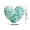 thumbnail image 2 of Chanana Fluffy Heart Shaped Pillow, Cute Tie-dye Heart Shaped Throw Cushion Stuffed Decorative Gift Throw Pillow for Bed Couch Sofa Decoration Women, Mint Green, 2 of 6